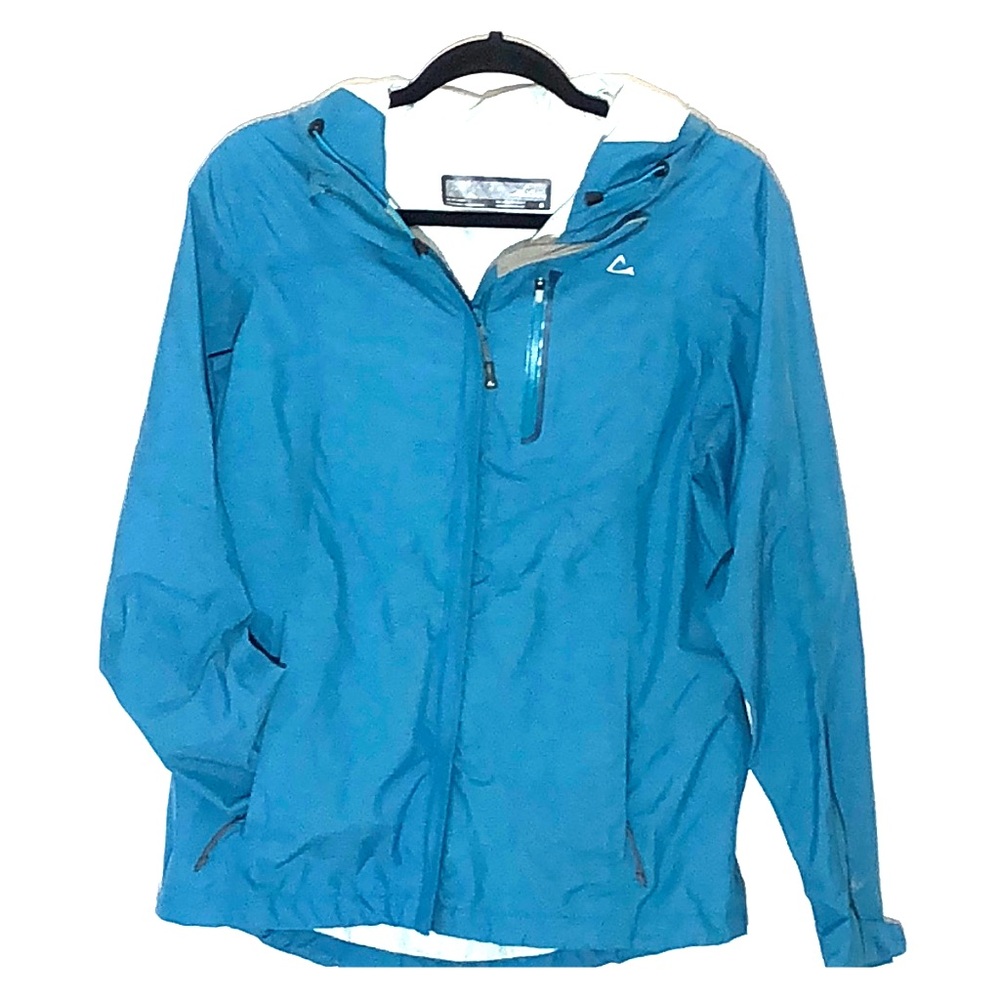 Paradox Teal Hooded Rain Jacket Small